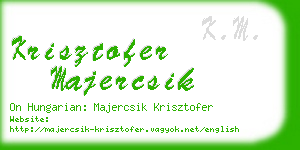 krisztofer majercsik business card